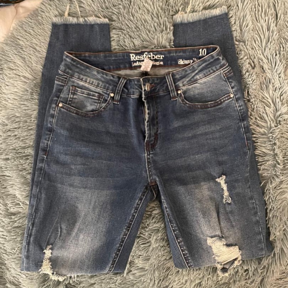 Resfeber Women's Ripped Boyfriend Jeans -- Size 10